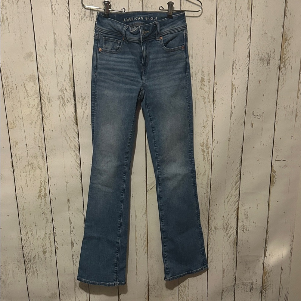 American Eagle Outfitters Women's Classic Blue Flare Jeans